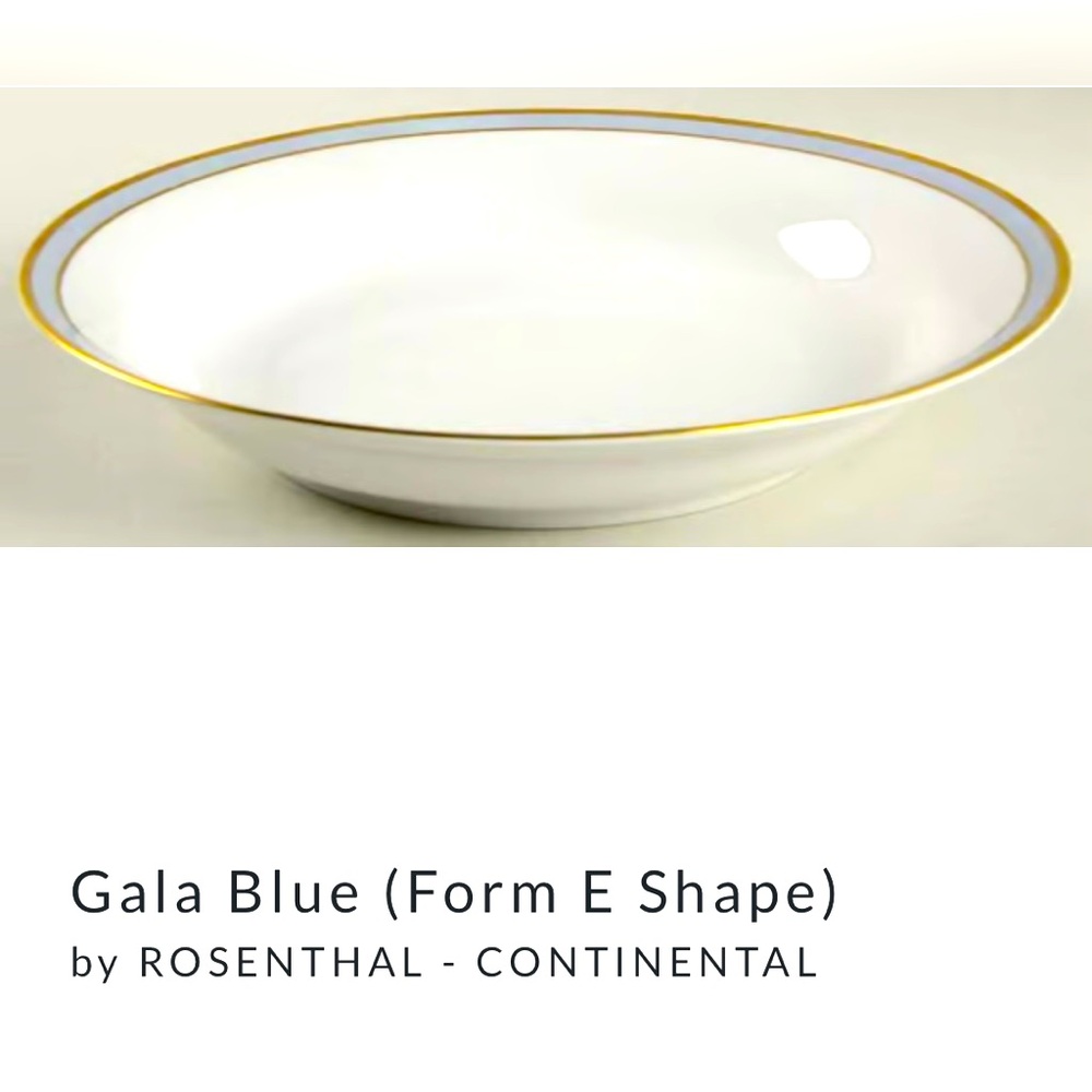 Rosenthal “Gala Blue” Rimmed Salad/Soup Bowl